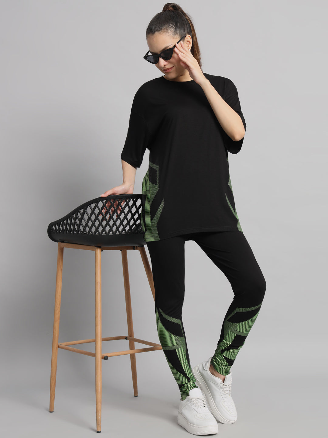 Black Goddess Sparkle Leggings Set