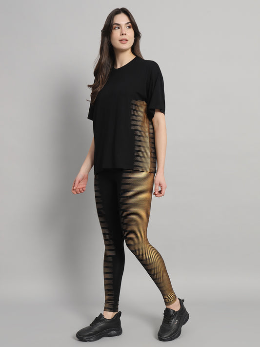 Black Blonde Leggings Set