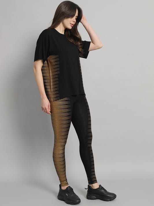 Black Blonde Leggings Set