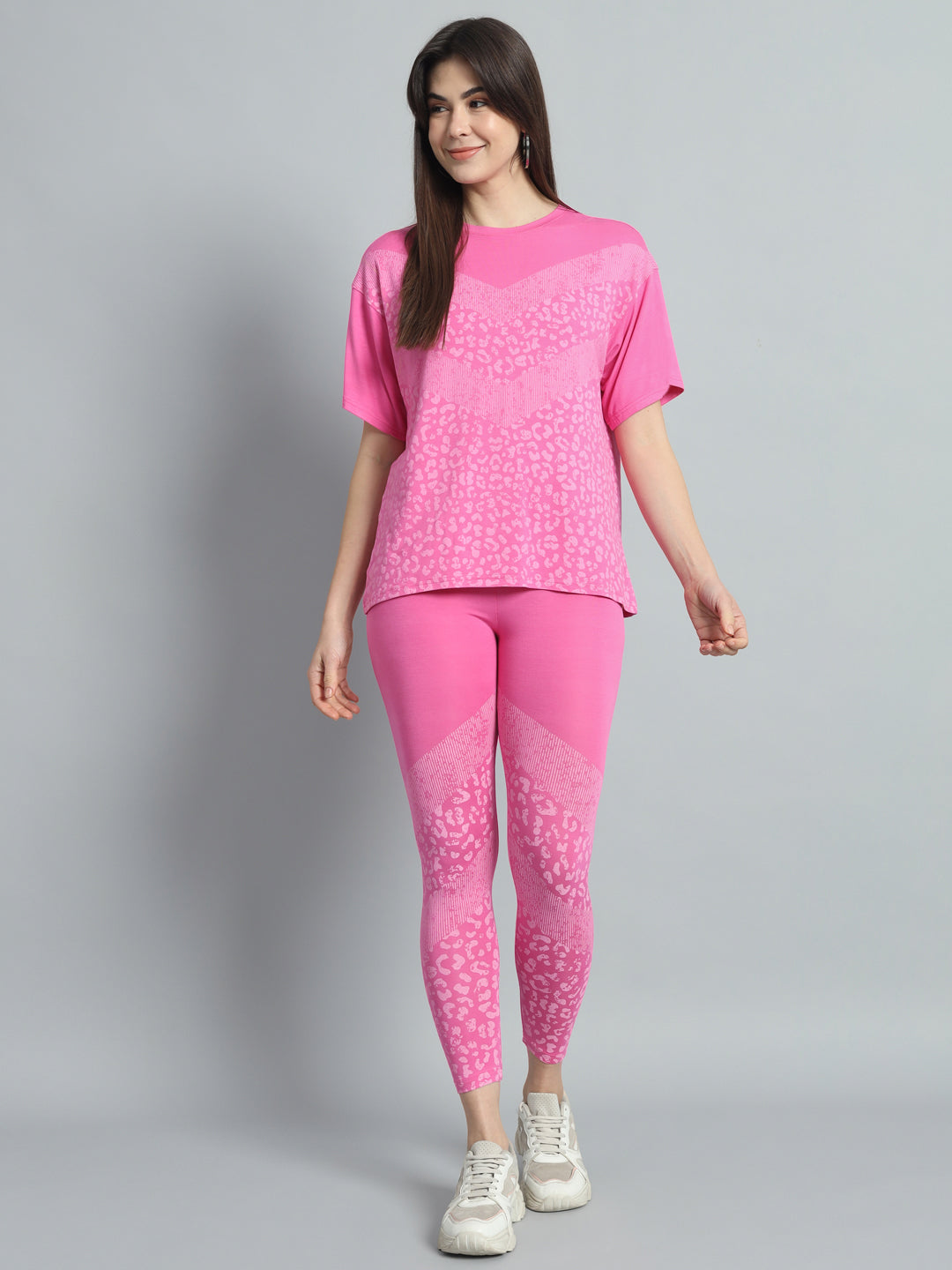 Candy Pink Puff Leggings Set
